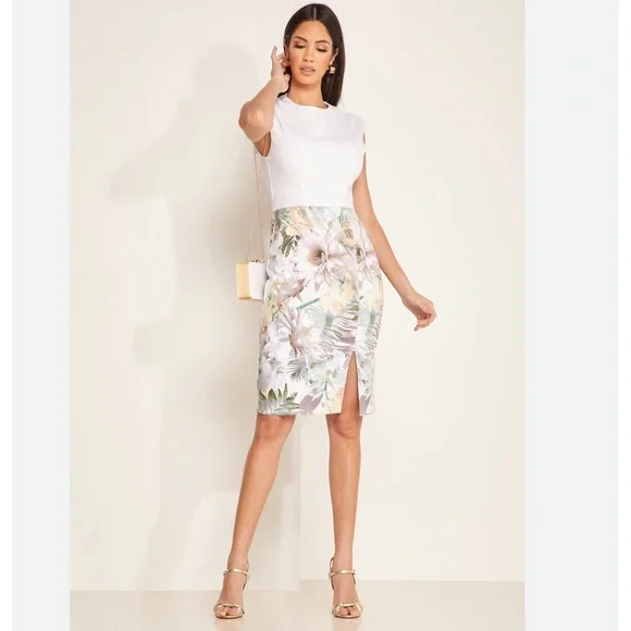 Ted Baker | Dresses | Nwt Ted Baker Hanalee Woodland Printed Cap Sleeve Bodycon  Dress Size Sheath | Poshmark